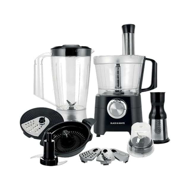 Black And White Food Processor , 1000 Watt Black - FP-10000