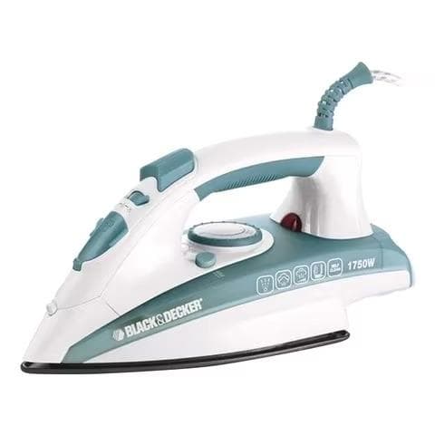 Black + Decker Steam Iron , 1750 Watt , White Blue - X1750-B5