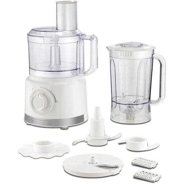 Black + Decker Food Processor , 750 Watt White - FX760