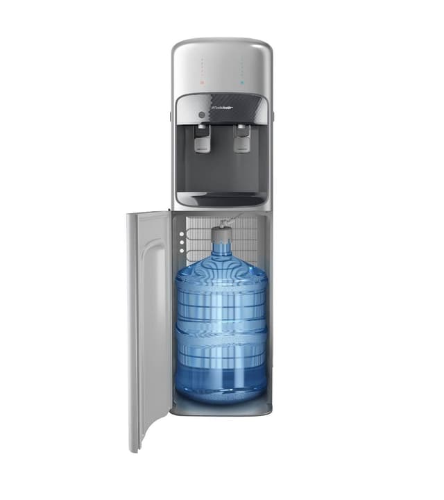 مبرد مياه تحميل سفلي كولدير A ، ساخن وبارد ، 2 حنفية ، اسود