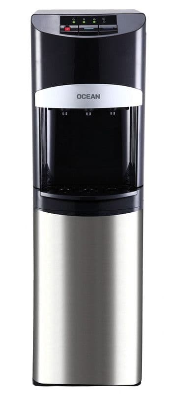 مبرد مياه تحميل سفلي اوشن ، ساخن وبارد ، 3 حنفية ، اسود وستانلس ستيل - OCMWDB 335