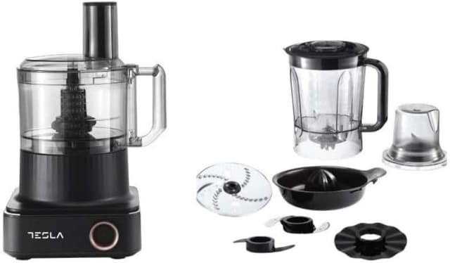 محضر طعام بالملحقات تسلا ، قدرة 1000 وات ، اسود - TSL‑FP300