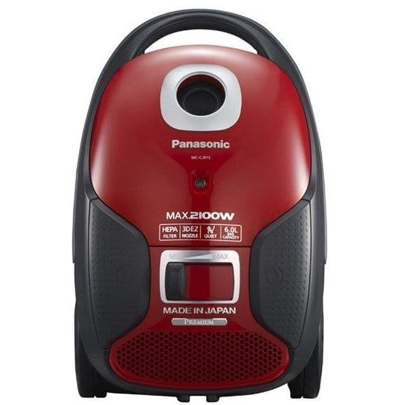 مكنسة كهربائية باناسونيك ، ببكيس ، احمر واسود - MC-CJ915R