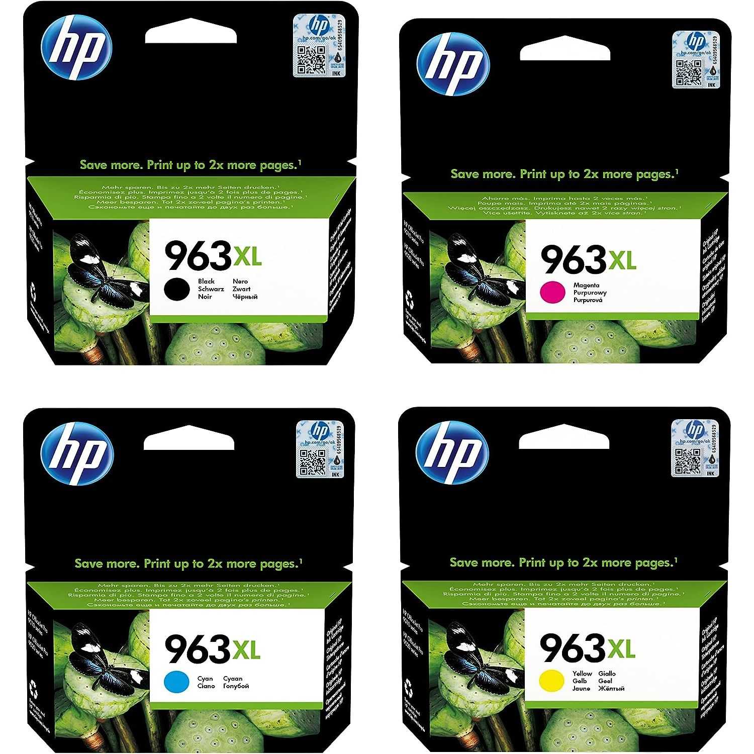 HP 963XL Ink Cartridge for HP Printers, 4 Packs, Multicolor - 3YP35AE, Best price in Egypt