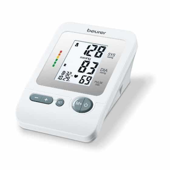Beurer Upper Arm Blood Pressure Monitor, White/Grey - BM 26