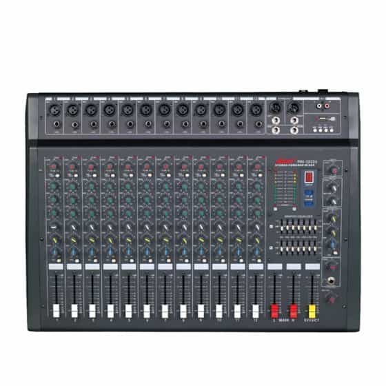 Lane Stereo Powered Mixer, Black- Pmx-1202Du