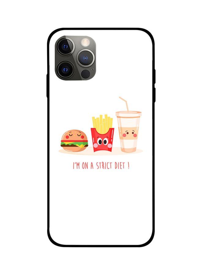i`m On A Strict Diet White/Red/Yellow Printed Back Cover for Apple iPhone 12 Pro Max