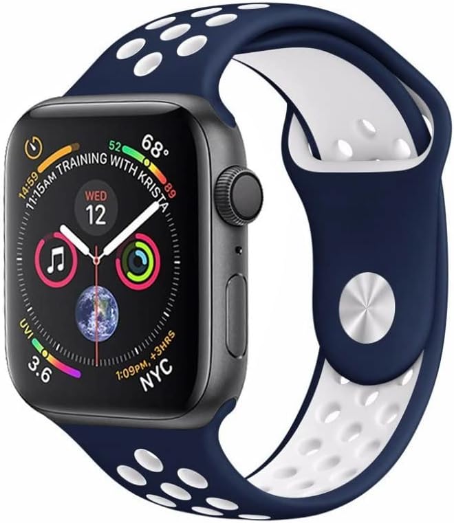 MARGOUN Silicone Sport Band for Apple Watch 41mm 40mm 38mm Soft Replacement Wrist Strap Compatible with iWatch Series 8 7 6 SE 5 4 3 2 1 Nike Sport Edition Best price in Egypt B.TECH