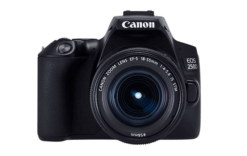 كاميرا DSLR كانون EOS 250D، دقة 24.1 ميجا بكسل، عدسة 18-55 ملم - اسود