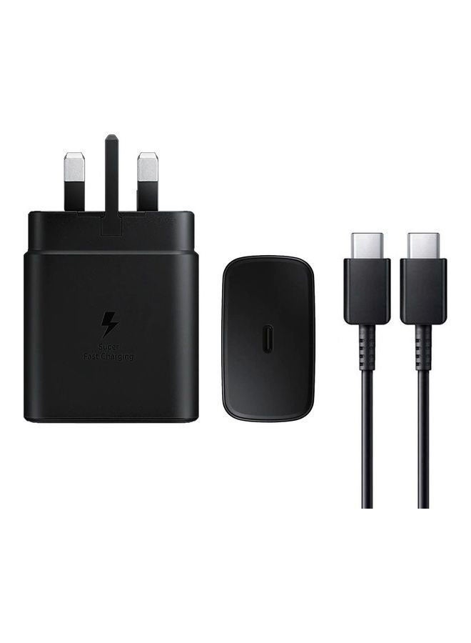 Samsung Wall Charger with USB Type C Cable, 45W, Black - EP-T4510XBEGGB