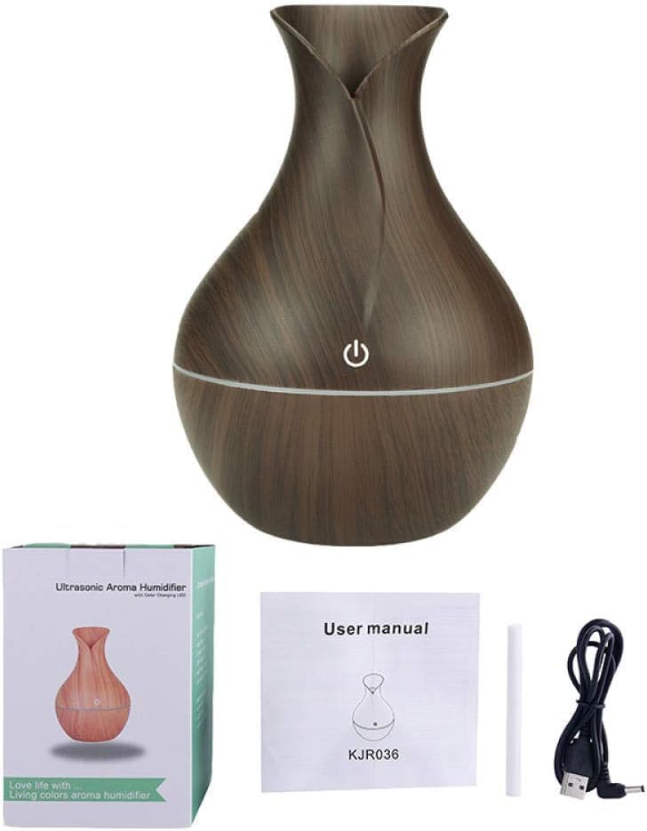 Wooden Ultrasonic Electric Air Humidifier- Brown