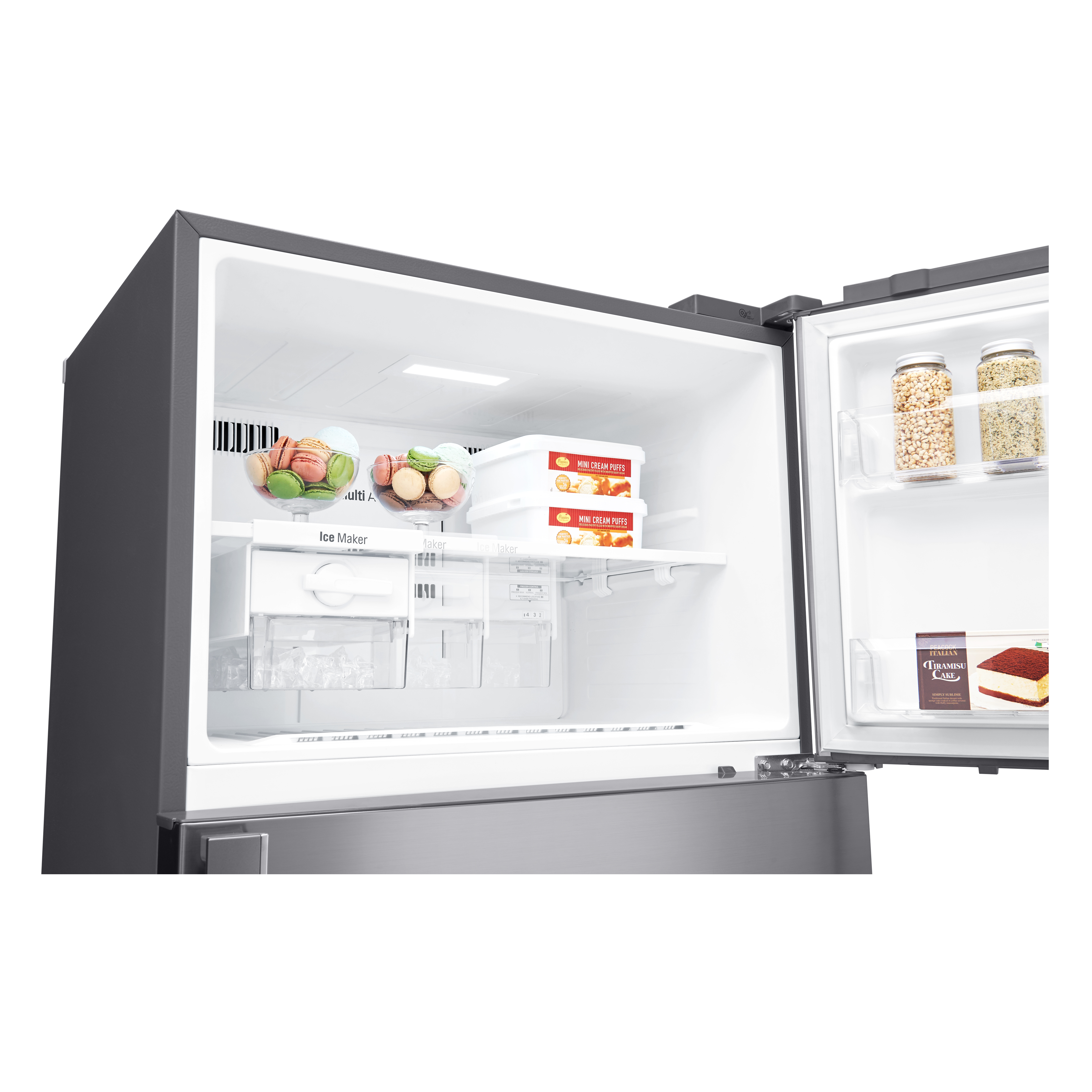 LG Top Freezer Refrigerator with Inverter Motor, No Frost, 506 Liters, Silver - GN-H722HLHL