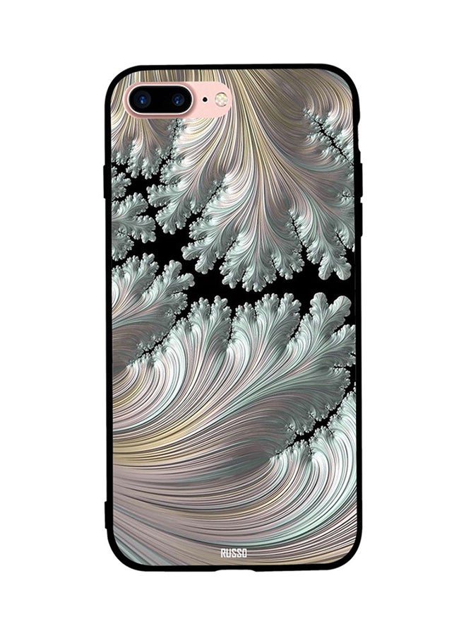 White Design Art Printed Back Cover for Apple iPhone 8 Plus