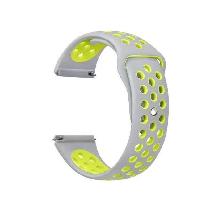 Silicone Strap For Huawei GT Smart Watch, 22Mm - Grey and Green