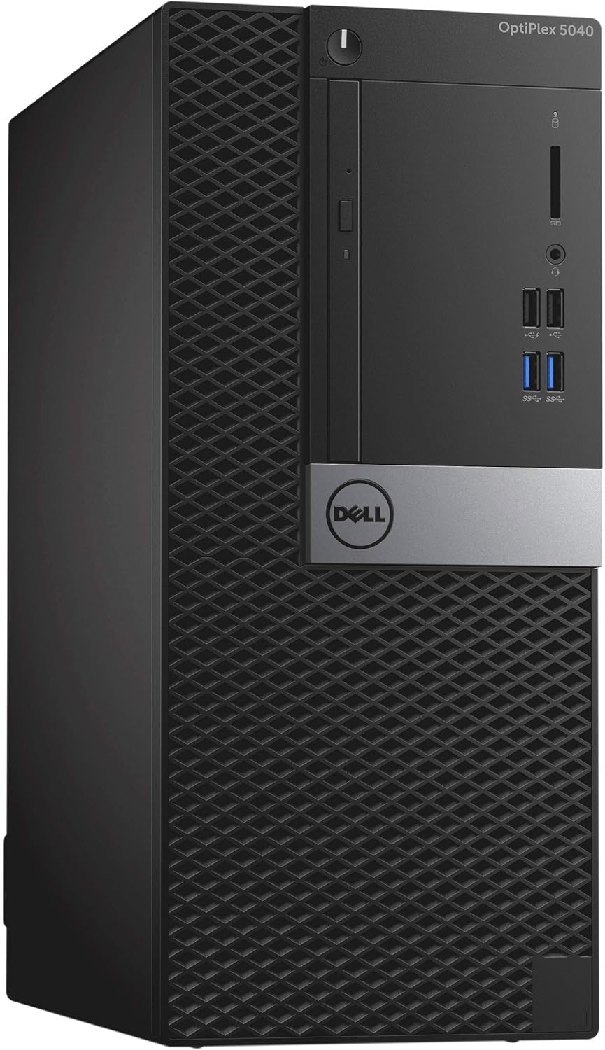 Dell Optiplex 5040 Mini Tower PC, Intel Core i7-6700, 1 TB HDD, 8 GB RAM, Intel HD Graphics, DOS - Black
