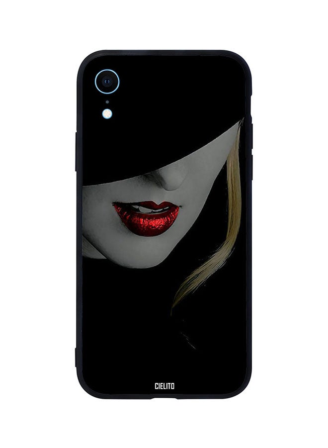 Black And Red Girl Printed Back Cover for Apple iPhone XR