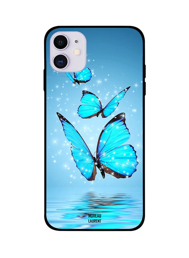 Blue Butterfly Printed Back Cover for Apple iPhone 11
