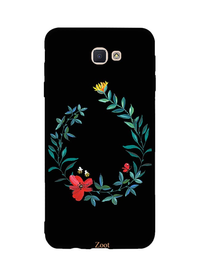 Zoot Black Flower Bee Printed Back Cover for Samsung Galaxy J7 Prime