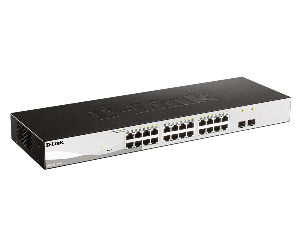 D-link Surveillance Wired Switch, 24 Ports, Black - DGS-F1210-26PS-E