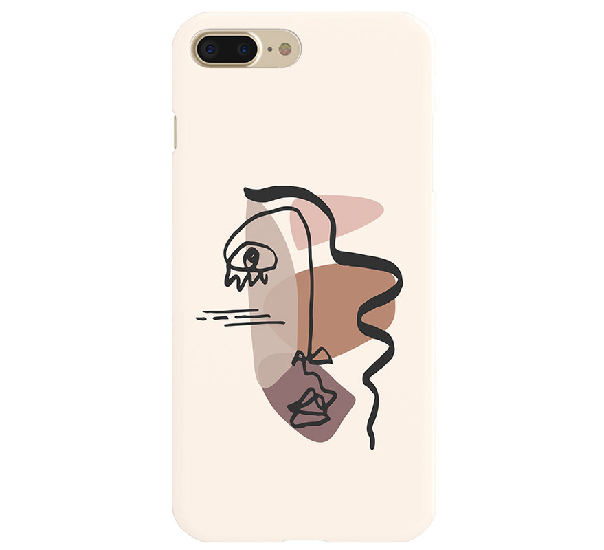 Covery Face Lines Pattern Back Cover for Apple Iphone 8 Plus