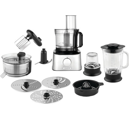 Kenwood Multipro Compact Food Processor, 800 Watt, Silver/Black - FDM307SS