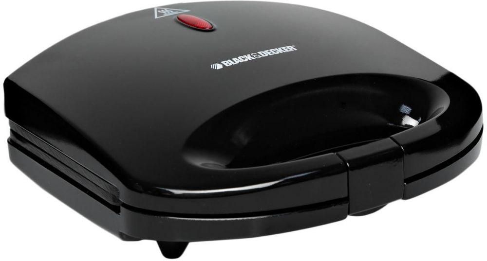 Black + Decker Sandwich Maker, 600 Watt, Black - TS1000