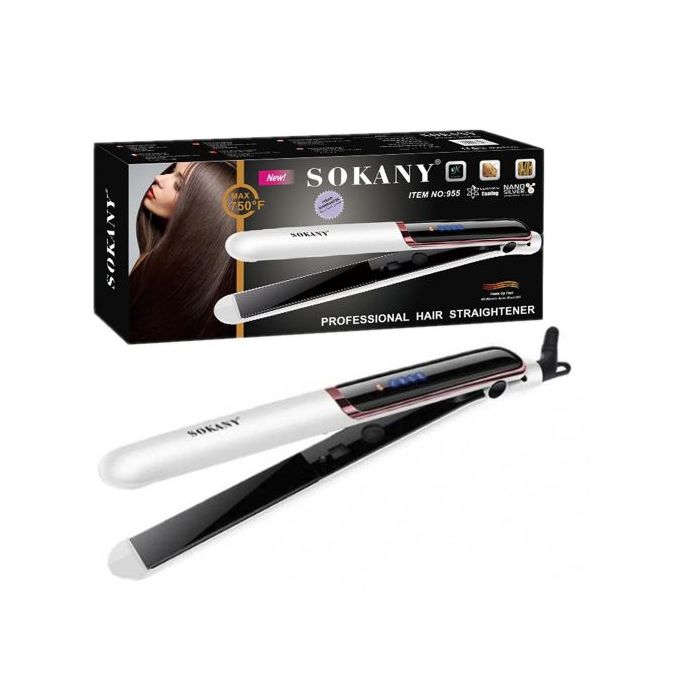 Sokany Pofessional Ceramic Hair Straightener 265 750 F Degrees Multicolor SK 955 Best price in Egypt B.TECH