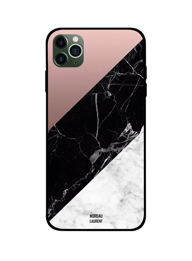 White Black Marble Top Is Plain Pattern Printed Back Cover for Apple iPhone 11 Pro Max