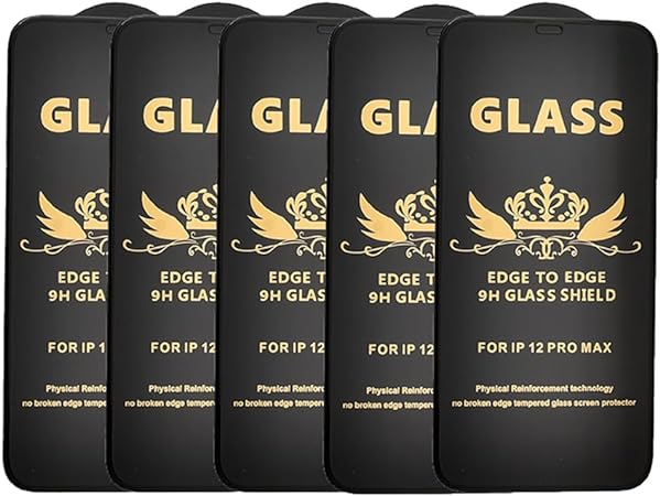 G-Power 5 Pack Glass Screen Protector for Apple iPhone 12 Pro Max