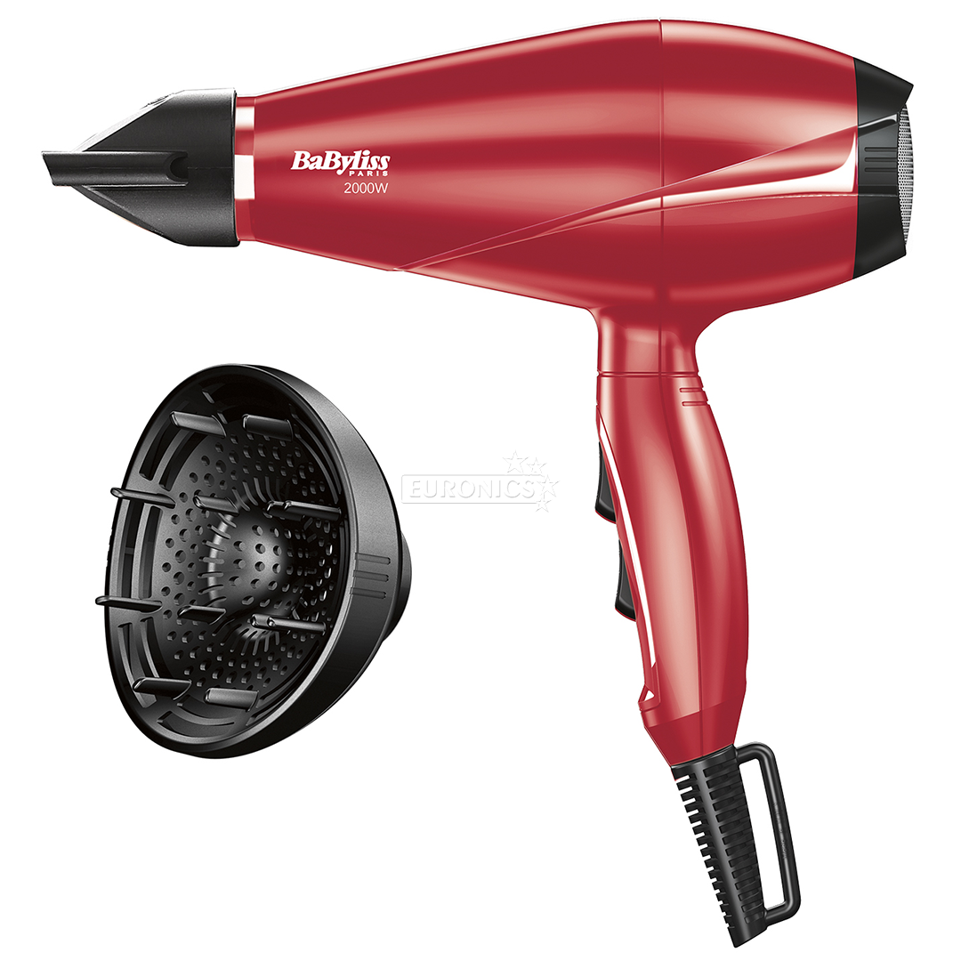 Babyliss Pro-Fashion Hair Dryer, 2000 Watt, Red - 6604RPE