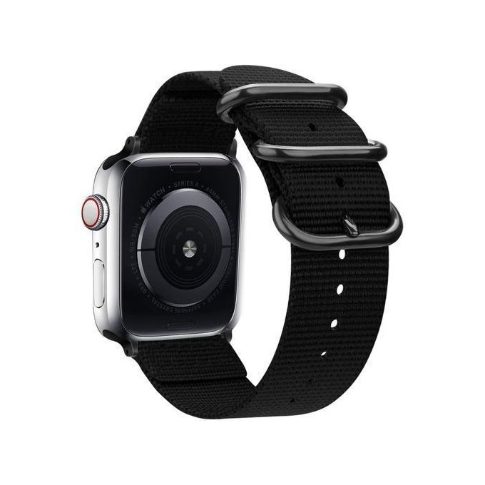Nylon Strap For Apple Watch Series 7, 45mm - Black