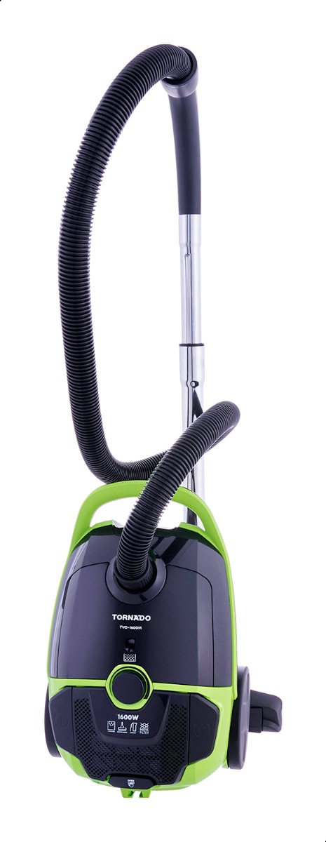 Tornado Vacuum Cleaner, 1600 Watt, Black/Green - TVC-1600M