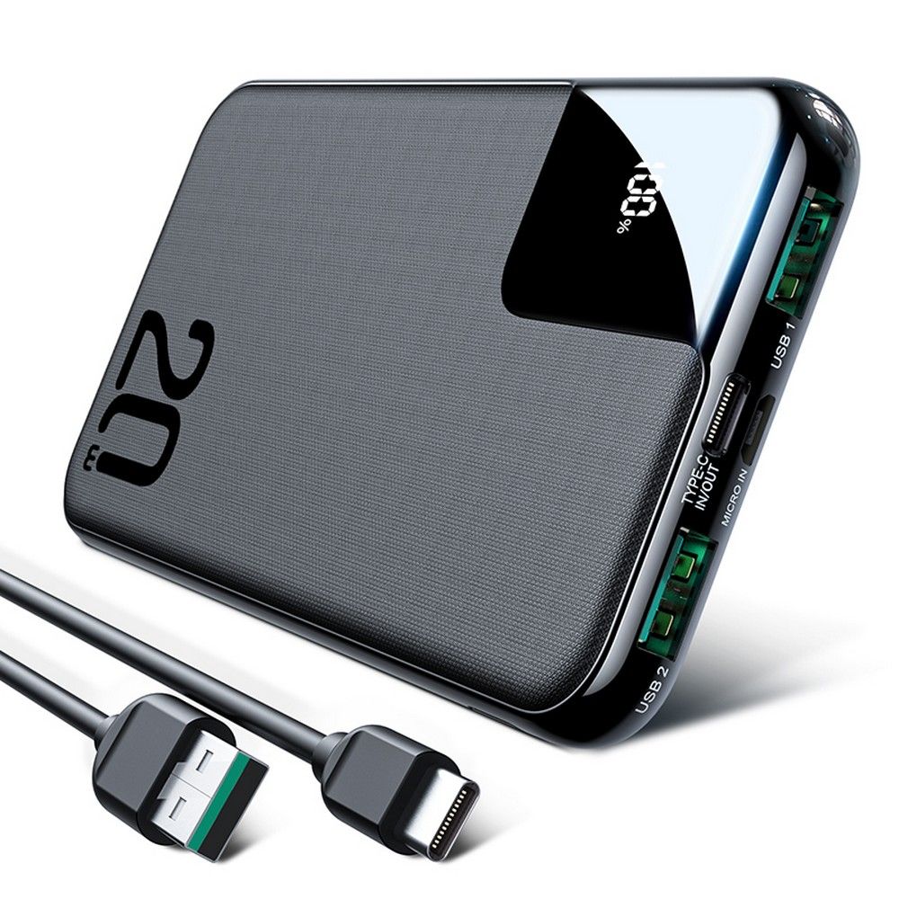 Joyroom JR-QP190 Mini 20W Starchi Series Fast Charging Ultra Thin Power Bank 10000mAh with Digital Display - Black