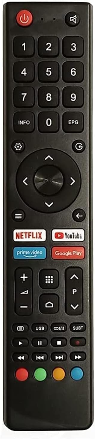 Remote Control for Yinix, Caira, and Wansa TVs - Black