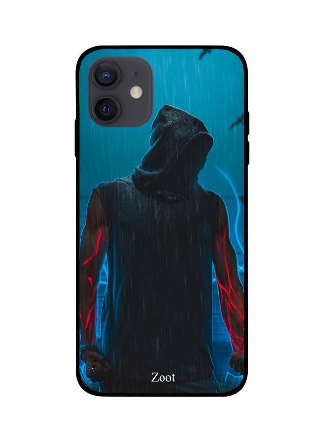 Blue/Black/Red Printed Back Cover for Apple iPhone 12 Mini