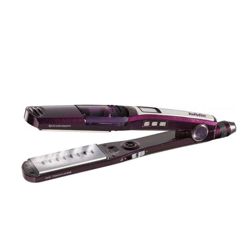 Babyliss ST395E Hair Straightener IPro 230 Steam Wet And Dry - Titanium Ceramic - 230 Celsius