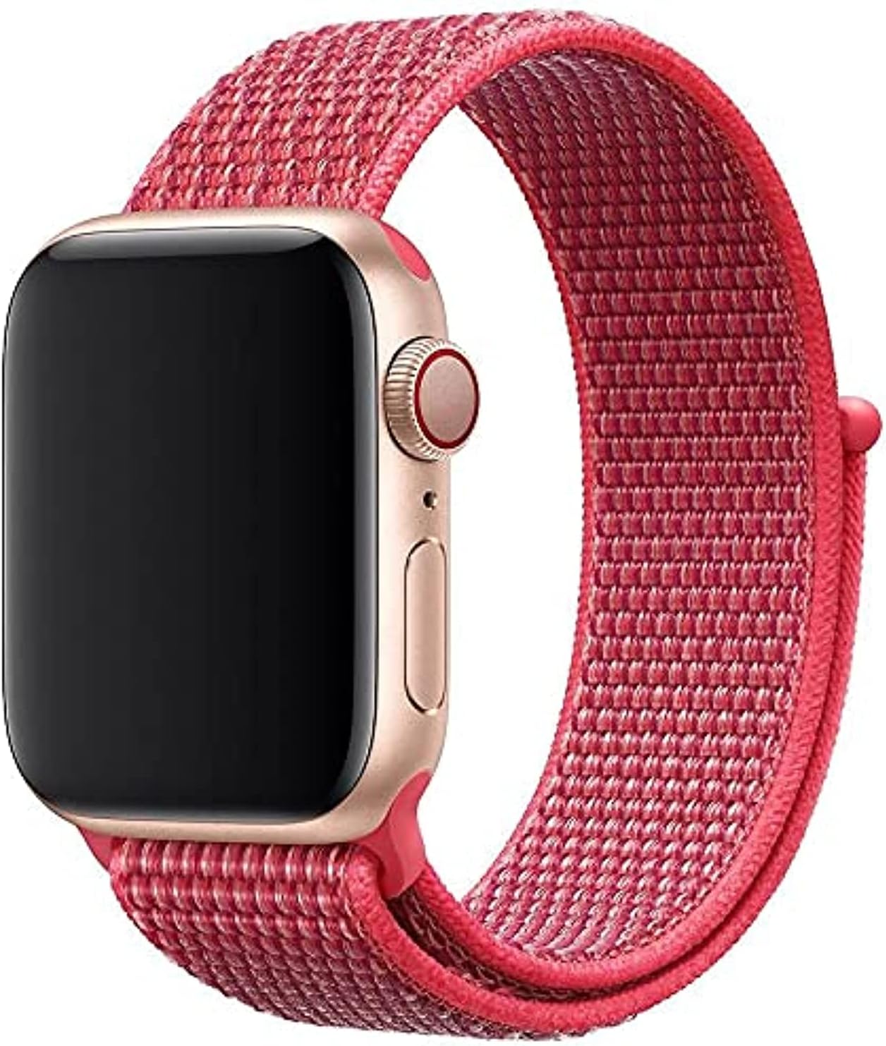 Band For Apple Watch 1 2 3 4 5 SE 6 Size 44mm 42mm Comfort Woven Band from Smart Stuff Hibiscus Red Best price in Egypt B.TECH