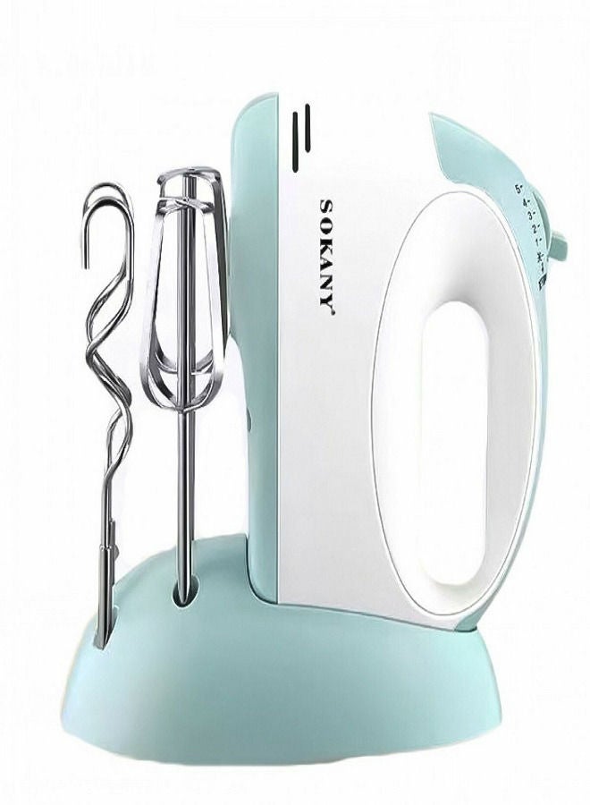 Sokany Hand Mixer, 300 Watt, White and Blue - SK-6625