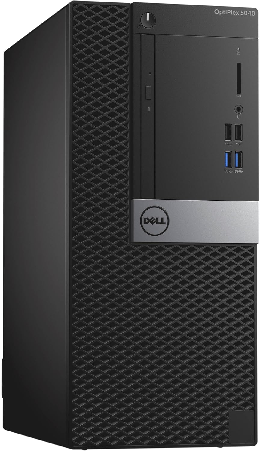 Dell Optiplex 5040 Mini PC Tower, Intel Core i5 6500, 500GB HDD, 8GB RAM, Intel HD Graphics, DOS- Black
