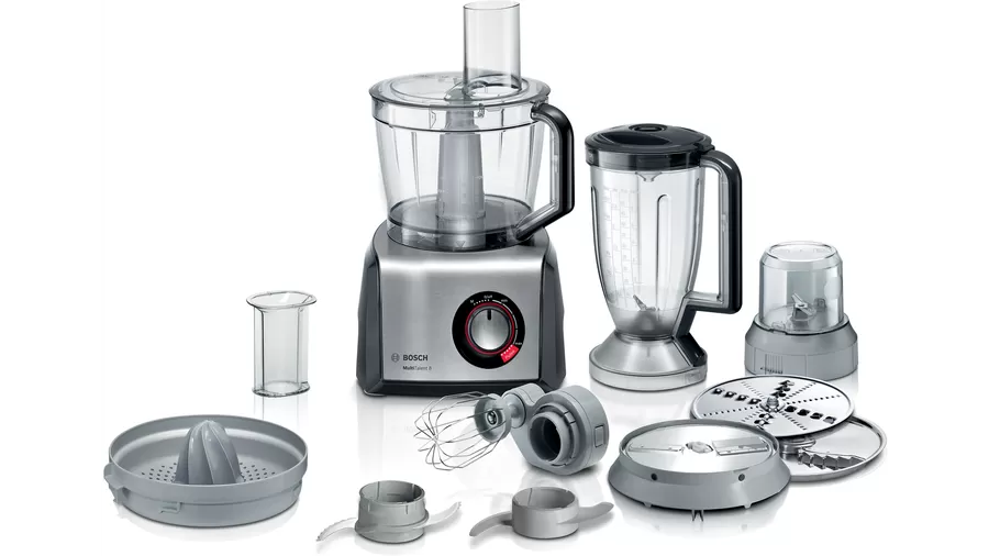 Bosch Multitalent 8 Food Processor, 1250 Watt, Black Stainless Steel - MC812M844