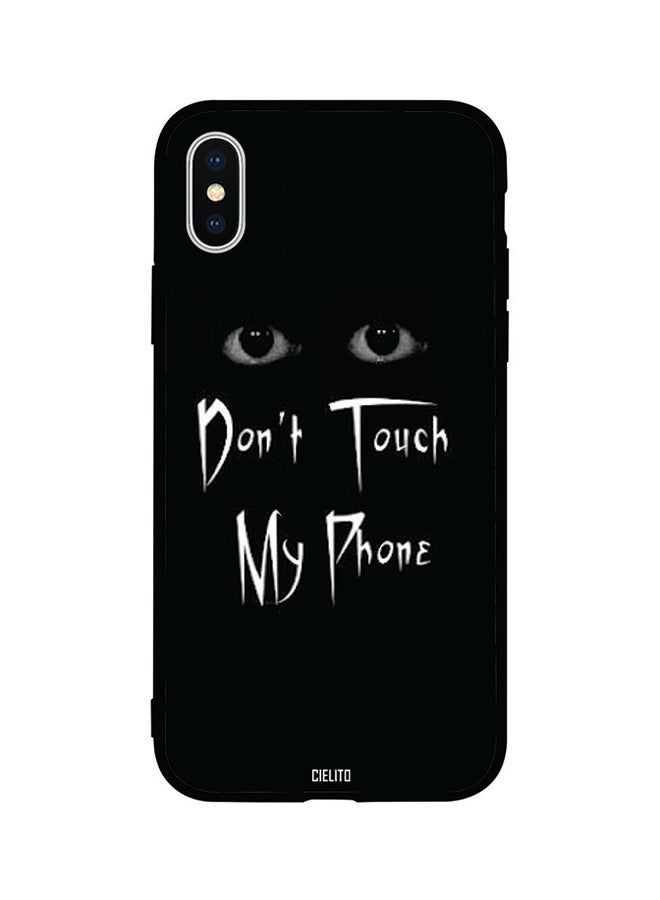 Black Eyes Dont Touch My Phone Printed Back Cover for Apple iPhone XR