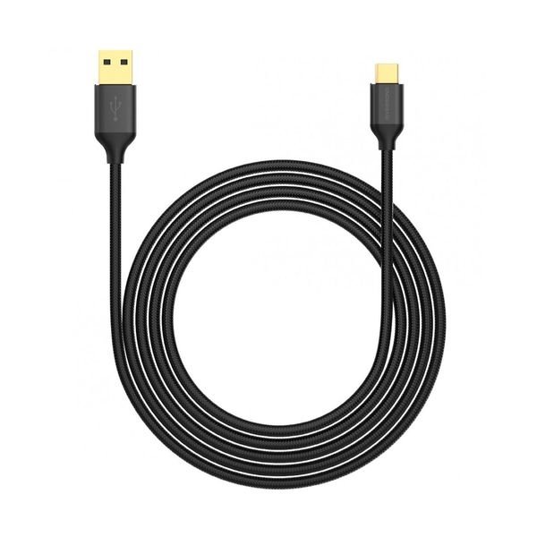 Riversong Type-C USB Cable, 1.8 Meters, Black - CT40