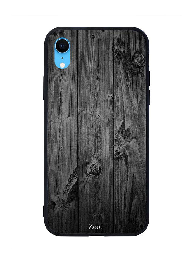 Wooden Black Horizental Lines Printed Back Cover for Apple iPhone XR