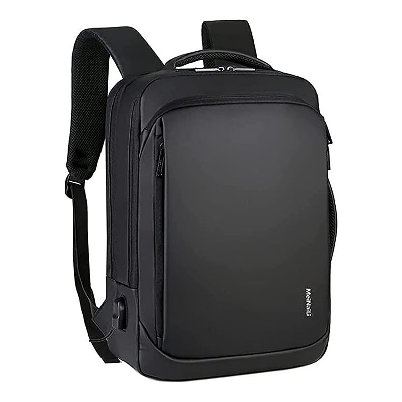 Meinaili Canvas Laptop Backpack, 12×30×42 cm - Black