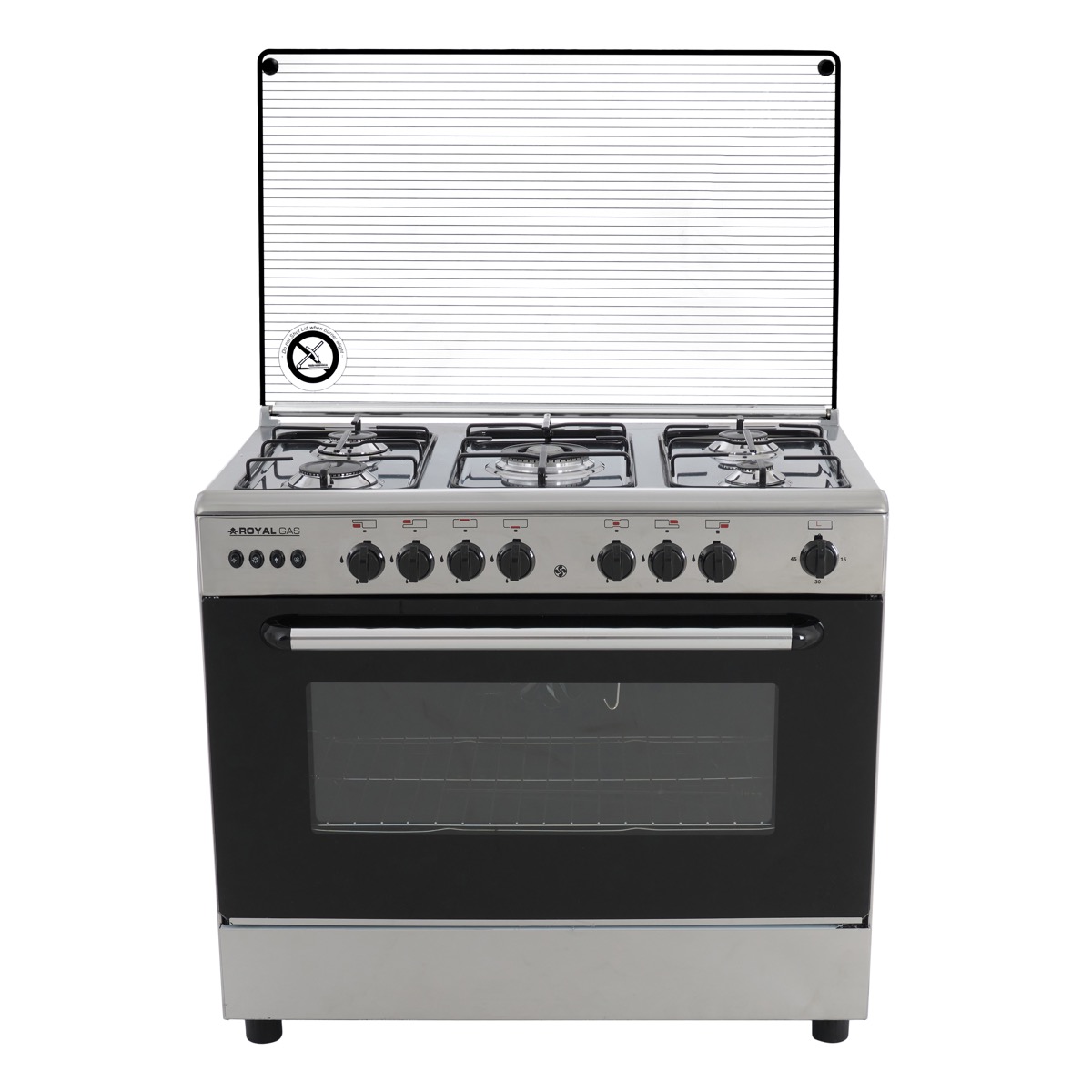 Royal Gas Cooker, 5 Burners, Stainless Steel - FT90ESSMV