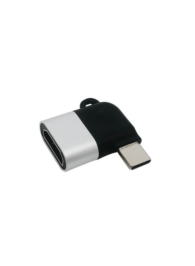 محول من USB فئة C إلى HDTV -اسود وفضي