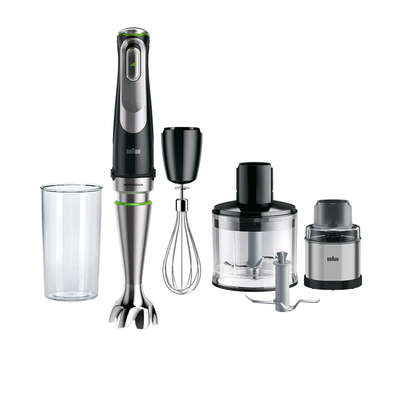 Braun MultiQuick 9 Hand Blender Set, 1200 Watt, Silver Black - MQ 9138XI