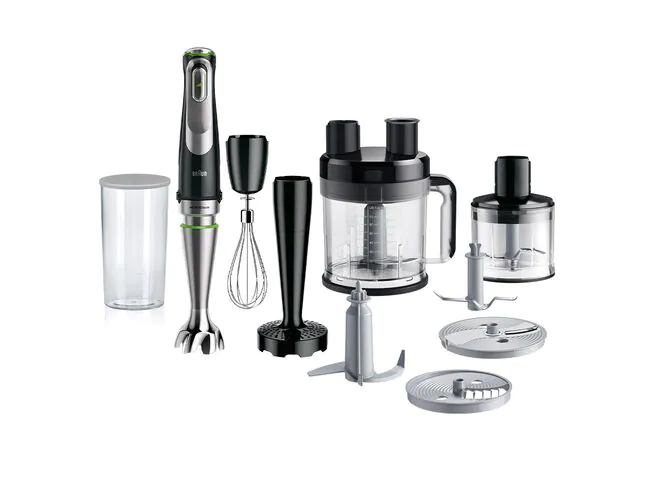 Braun MultiQuick 9 Hand Blender Set, 1200 Watt, Silver Black - MQ 9187XLI