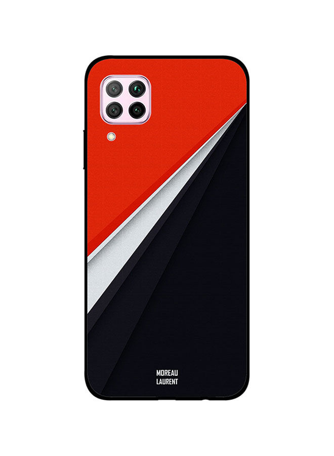Moreau Laurent Red White Black Combination Pattern Printed Back Cover for Huawei Nova 7i