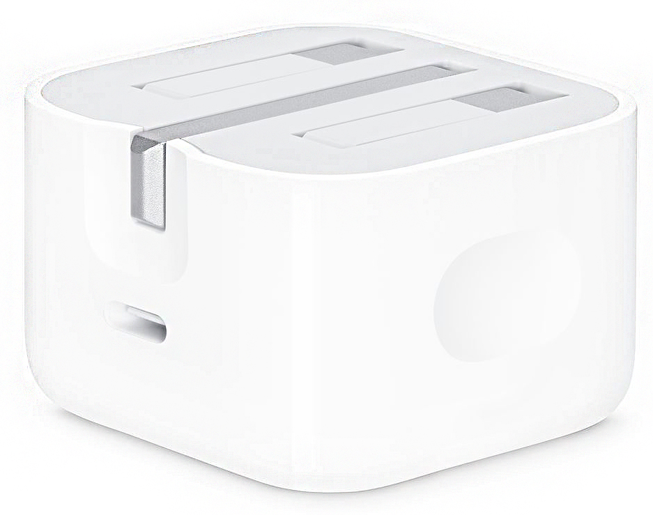 Apple USB Type-C 3 Pin Power Adapter, 20 Watt - White